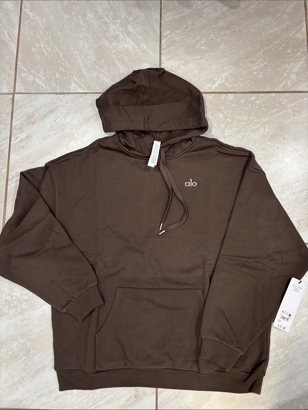 ALO Yoga Men’s Chocolate Brown Hoodie Pullover